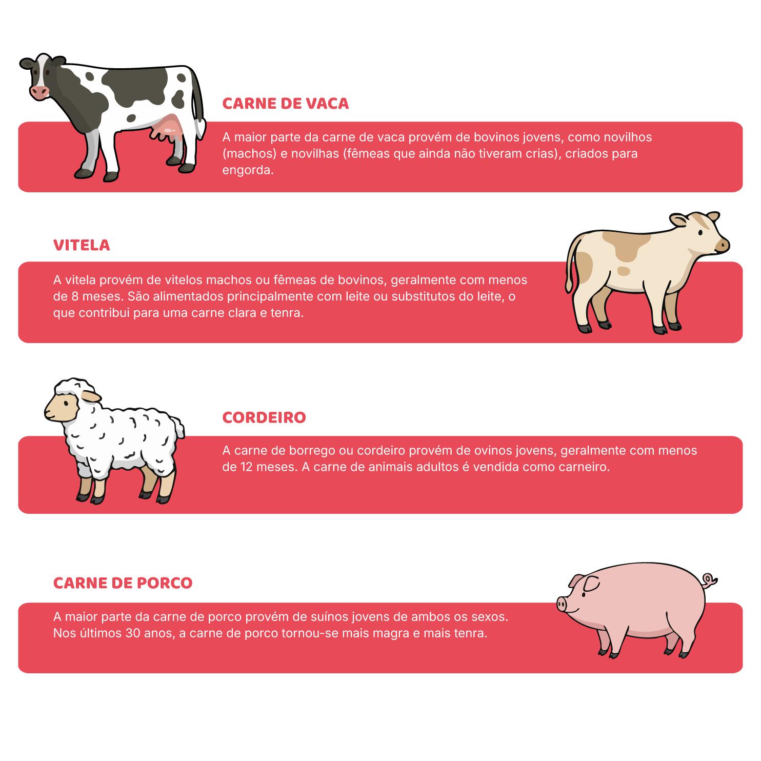 Como é criada a carne de vaca